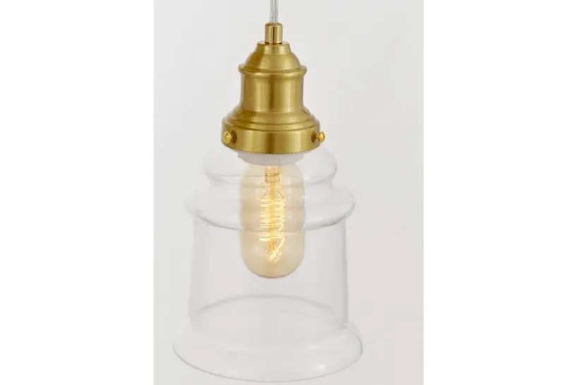 Arrediorg Lampada da parete 2 paralumi vetro trasparente MOLETTI W2
