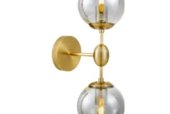 Arrediorg Lampada da parete sfere grigio fumo due bracci ZODIAK W2