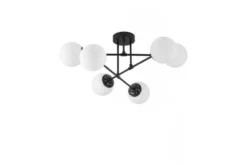 Arrediorg Lampada da soffitto a sfera nera 6 punti luce FINO W6