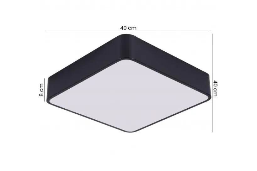 Arrediorg LAMPADA DA SOFFITTO CUBO D40 NERA MODERNA