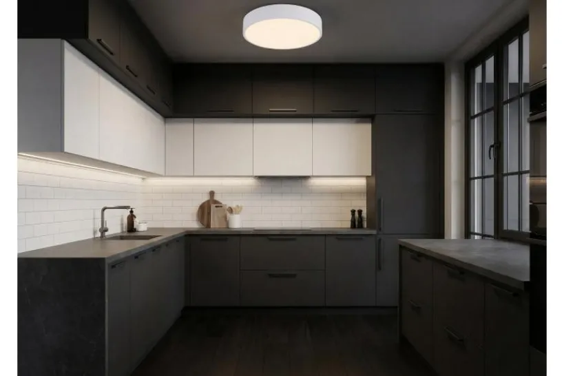 Arrediorg LAMPADA DA SOFFITTO MODERNA BIANCA ORBO D40