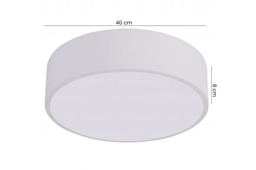 Arrediorg LAMPADA DA SOFFITTO MODERNA BIANCA ORBO D40
