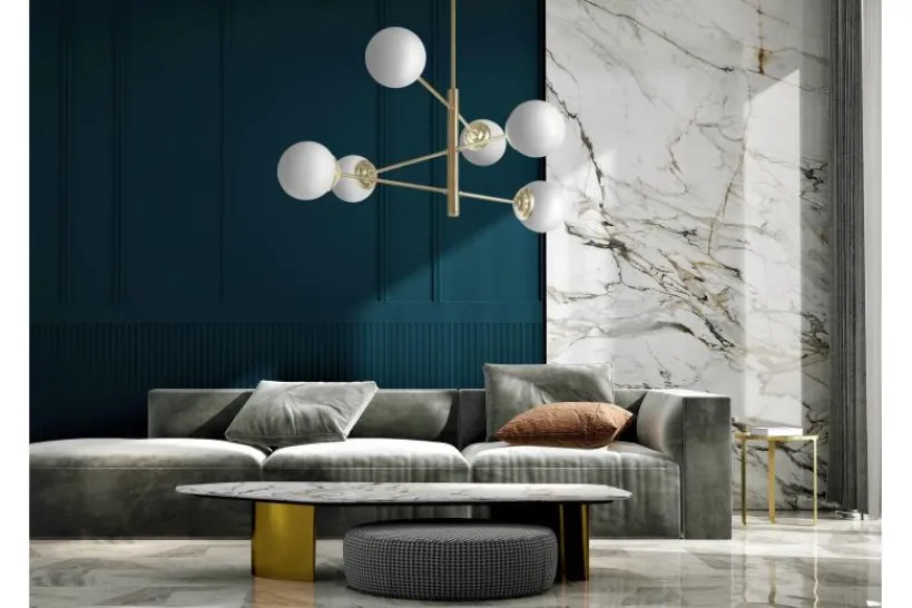 Arrediorg LAMPADA DA SOFFITTO MODERNA CLASSIC ORO FINO PRO W6