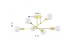 Arrediorg LAMPADA DA SOFFITTO MODERNA CLASSICA NOVA W6