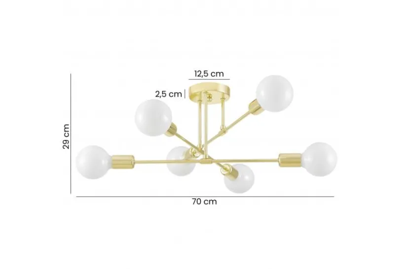Arrediorg LAMPADA DA SOFFITTO MODERNA CLASSICA NOVA W6