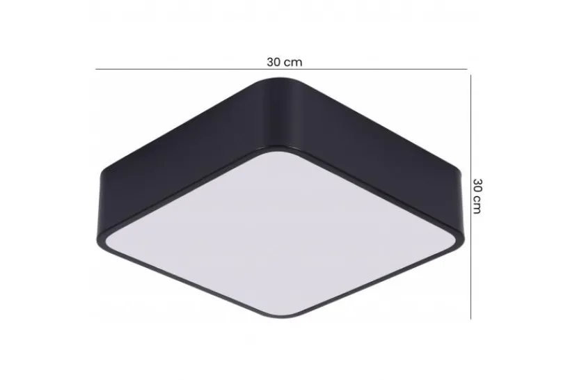 Arrediorg LAMPADA DA SOFFITTO MODERNA CUBO D30 NERA