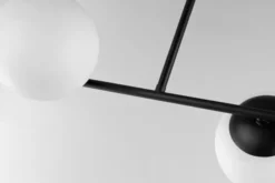 Arrediorg LAMPADA DA SOFFITTO MODERNA LEDO W2 NERO