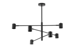 Arrediorg LAMPADA DA SOFFITTO MODERNA NERA DORA W6