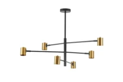 Arrediorg LAMPADA DA SOFFITTO MODERNA E ORO DORA W6