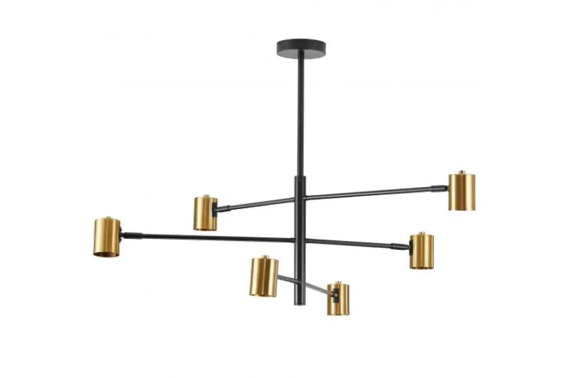 Arrediorg LAMPADA DA SOFFITTO MODERNA E ORO DORA W6