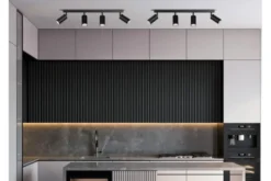Arrediorg LAMPADA DA SOFFITTO MODERNA NERA NEO W4
