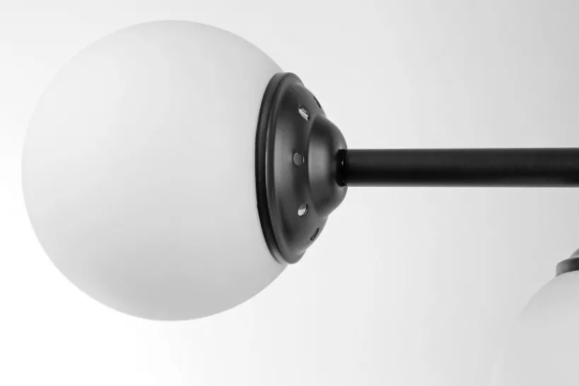 Arrediorg LAMPADA DA SOFFITTO MODERNA NERA FINO W3