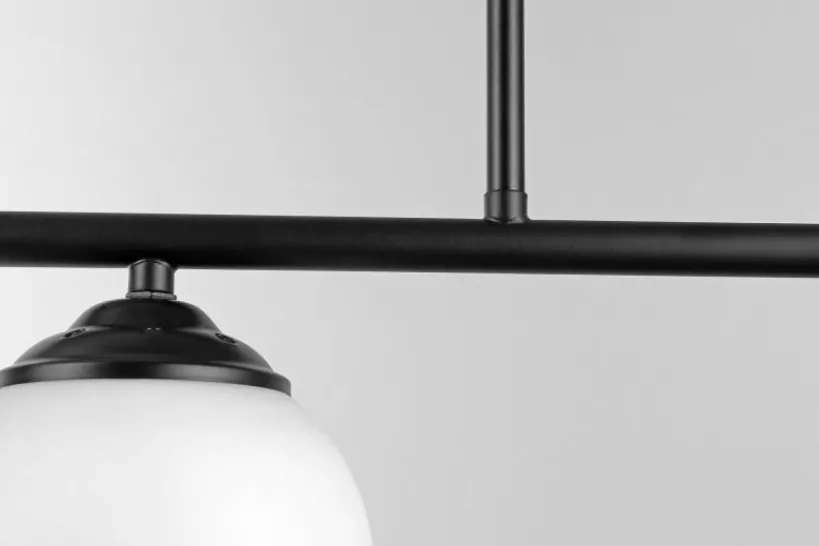 Arrediorg LAMPADA DA SOFFITTO MODERNA NERA FINO W3