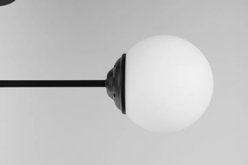 Arrediorg LAMPADA DA SOFFITTO MODERNA NERA FINO W2
