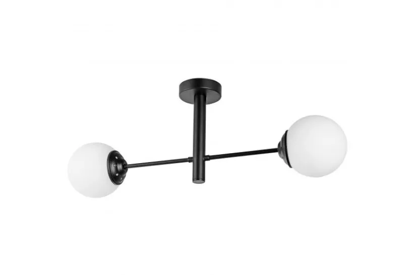Arrediorg LAMPADA DA SOFFITTO MODERNA NERA FINO W2