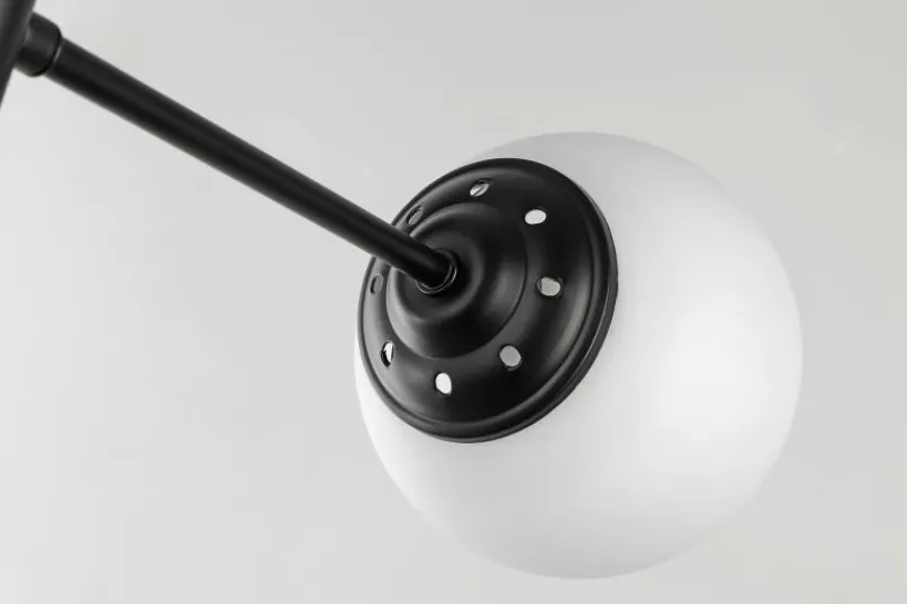 Arrediorg LAMPADA DA SOFFITTO MODERNA NERA FINO PRO W6