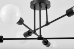 Arrediorg LAMPADA DA SOFFITTO MODERNA NERA NOVA W6
