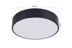Arrediorg LAMPADA DA SOFFITTO MODERNA NERA ORBO D40