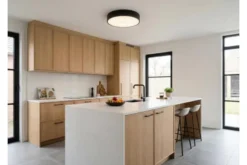 Arrediorg LAMPADA DA SOFFITTO MODERNA NERA ORBO D40