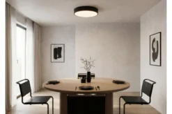 Arrediorg LAMPADA DA SOFFITTO MODERNA NERA ORBO D40