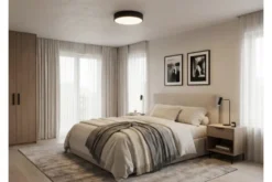 Arrediorg LAMPADA DA SOFFITTO MODERNA NERA ORBO D40