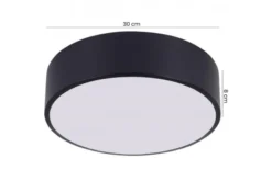 Arrediorg LAMPADA DA SOFFITTO MODERNA NERA ORBO D30