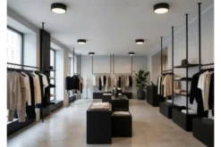 Arrediorg LAMPADA DA SOFFITTO MODERNA NERA ORBO D23