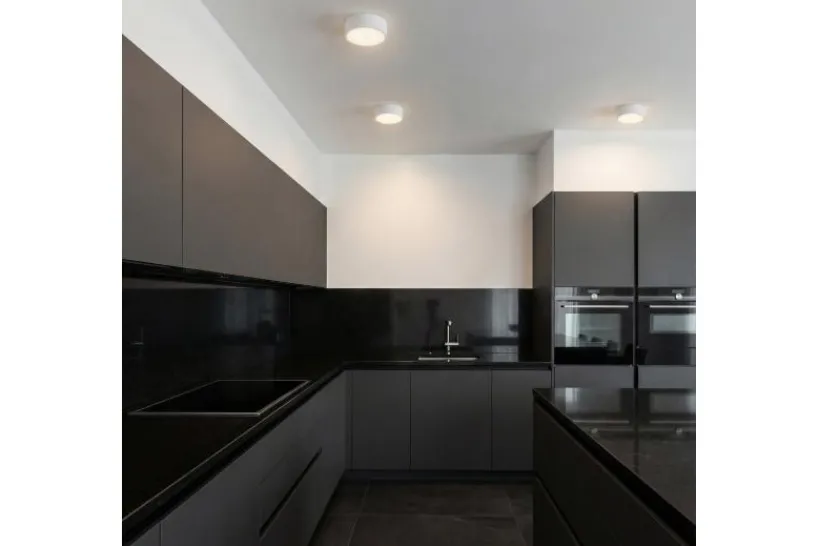 Arrediorg LAMPADA DA SOFFITTO MODERNA NERA ORBO D23