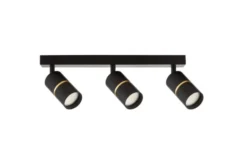 Arrediorg LAMPADA DA SOFFITTO MODERNA NERA ASTI W3