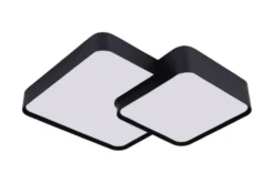Arrediorg LAMPADA DA SOFFITTO MODERNA NERA CUBO DUO D40