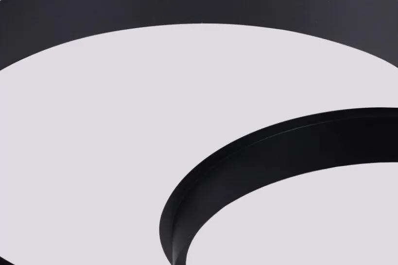 Arrediorg LAMPADA DA SOFFITTO MODERNA NERA ORBO DUO D48
