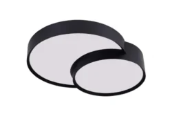 Arrediorg LAMPADA DA SOFFITTO MODERNA NERA ORBO DUO D48