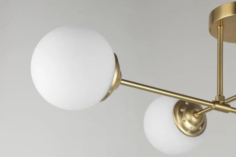 Arrediorg LAMPADA DA SOFFITTO MODERNA OTTONE FINO W4