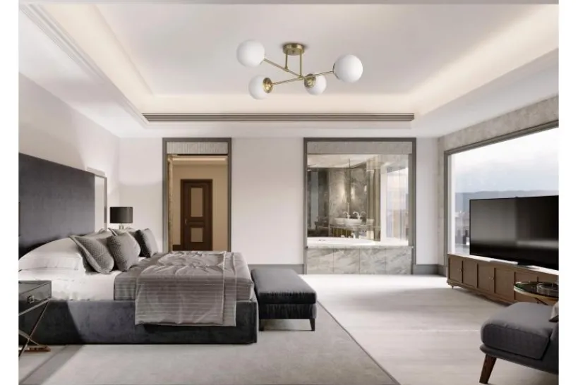 Arrediorg LAMPADA DA SOFFITTO MODERNA OTTONE FINO W4