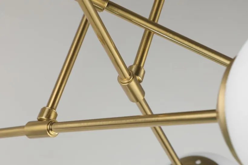 Arrediorg LAMPADA DA SOFFITTO MODERNA OTTONE FINO W6