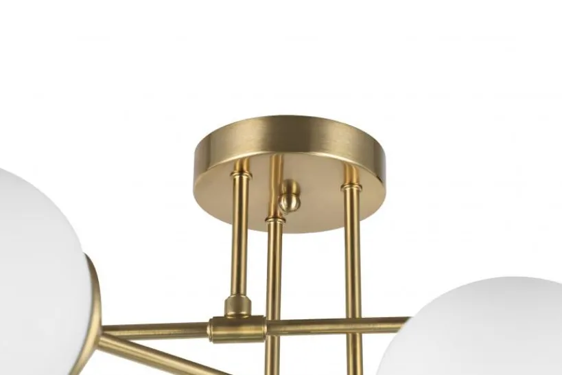 Arrediorg LAMPADA DA SOFFITTO MODERNA OTTONE FINO W6