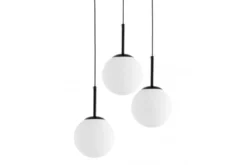 Arrediorg Lampada da soffitto moderna tre sfere struttura nera FREDICA W3