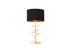 Arrediorg Lampada da tavolo comodino glamour MILARI -Oro