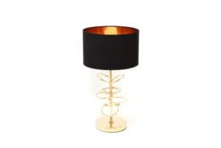 Arrediorg Lampada da tavolo comodino glamour MILARI -Oro
