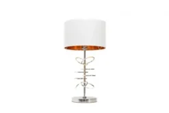 Arrediorg Lampada da tavolo comodino glamour MILARI -Cromo