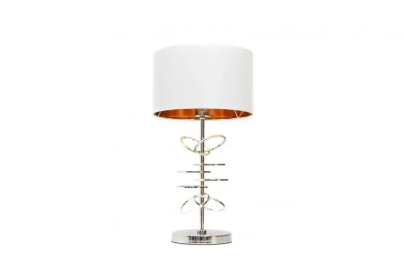Arrediorg Lampada da tavolo comodino glamour MILARI -Cromo