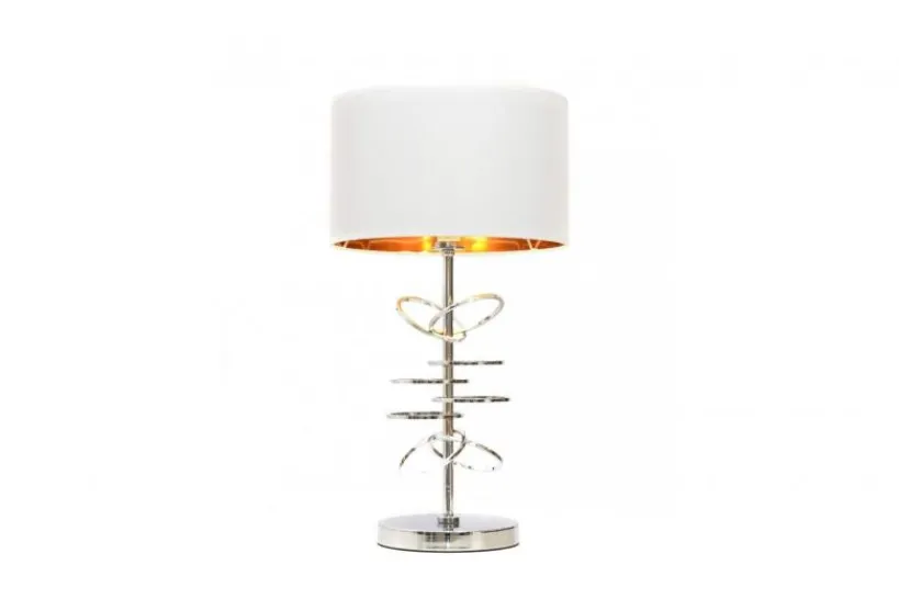 Arrediorg Lampada da tavolo comodino glamour MILARI -Cromo