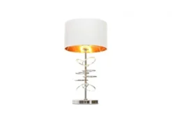Arrediorg Lampada da tavolo comodino glamour MILARI -Cromo