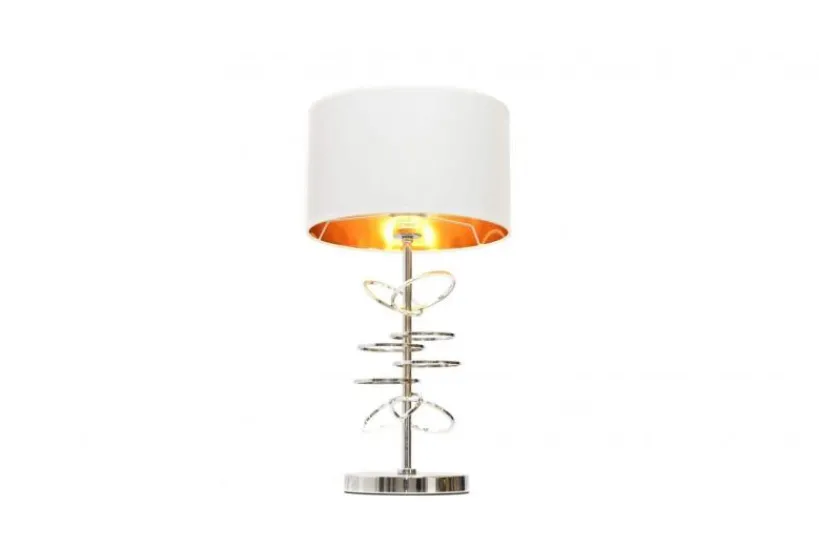 Arrediorg Lampada da tavolo comodino glamour MILARI -Cromo