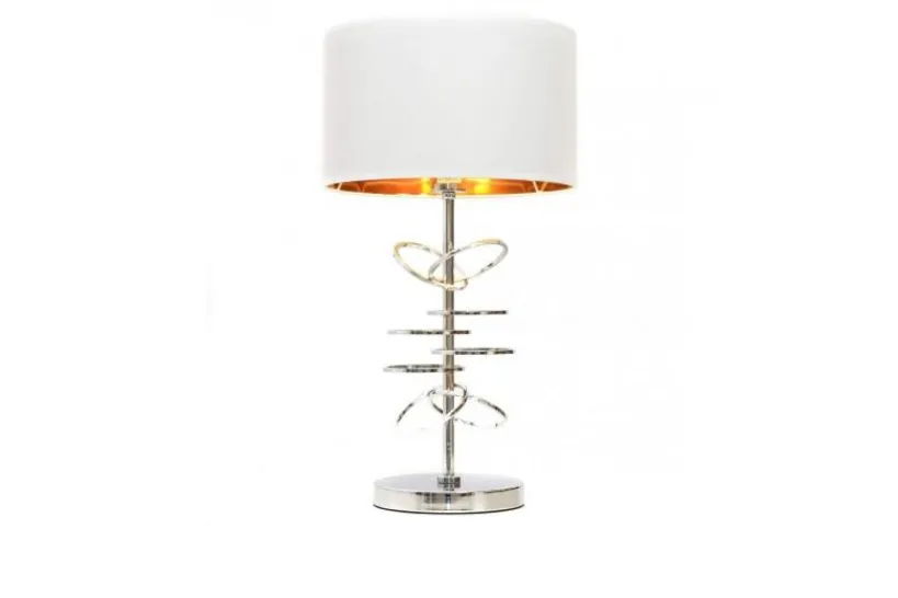 Arrediorg Lampada da tavolo comodino glamour MILARI -Cromo