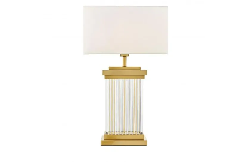 Arrediorg Lampada da tavolo comodino glamour DAVOS Bianco