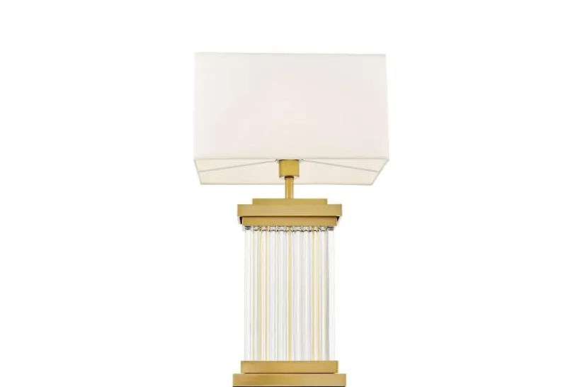 Arrediorg Lampada da tavolo comodino glamour DAVOS Bianco