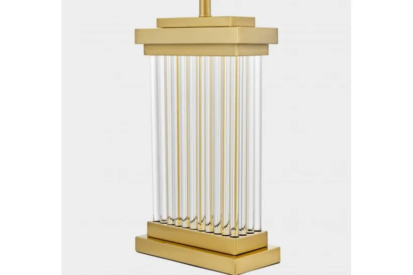 Arrediorg Lampada da tavolo comodino glamour DAVOS Bianco