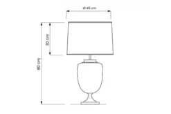 Arrediorg Lampada da tavolo comodino OLIMPIA Argento