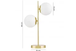 Arrediorg LAMPADA DA TAVOLO MODERNA CLASSICA ORO TESO W2